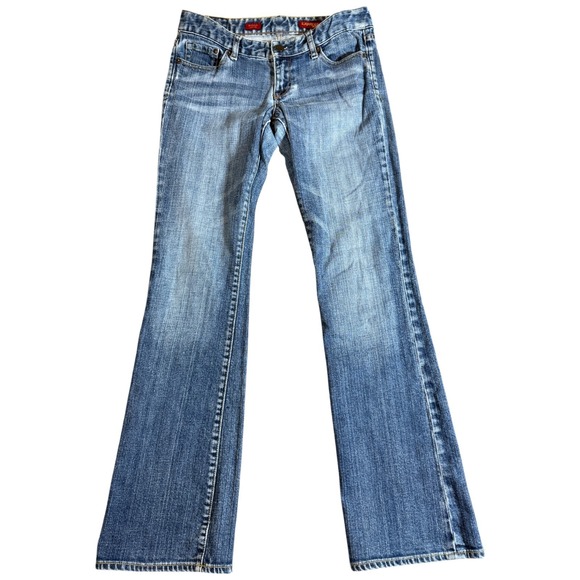 Express Jeans Women Stella 31x32 6R Boot Cut Low Rise Stretch Dark Wash Denim - Picture 1 of 5